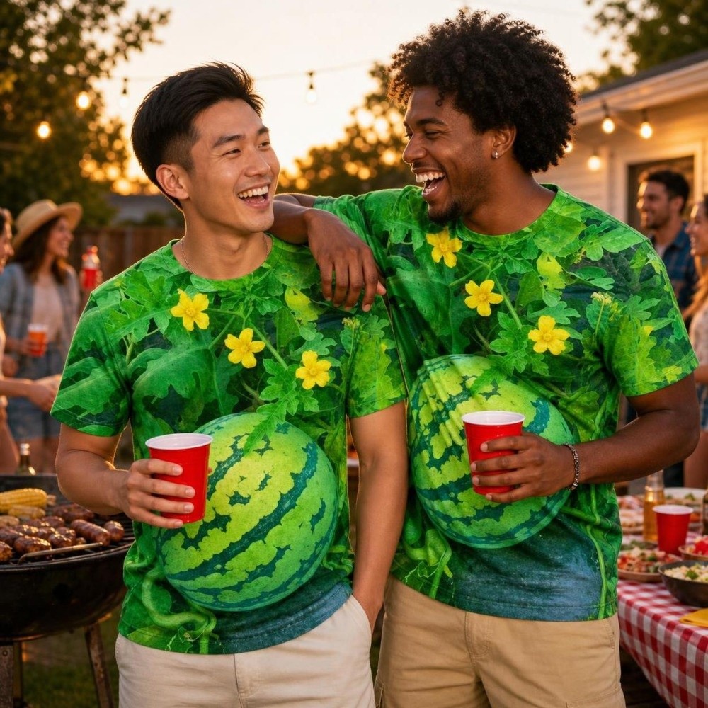 3D Print Fruit Graphic Tee Sho - đánh giá và giá 3D Printing Custom