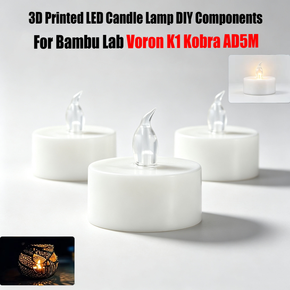 3D Printed LED Candle Lamp DIY - đánh giá và giá 3D Printing Bambu Lab